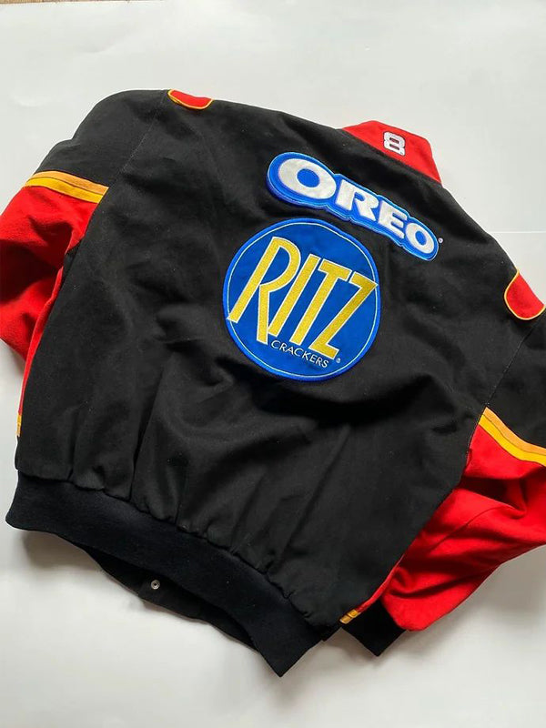 Band Collar Patchwork Button Jacket -- YKIIY CLOTHING