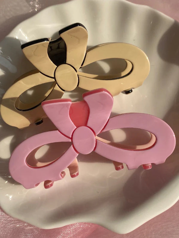 Bow Ribbon Hair Claw -- YKIIY CLOTHING