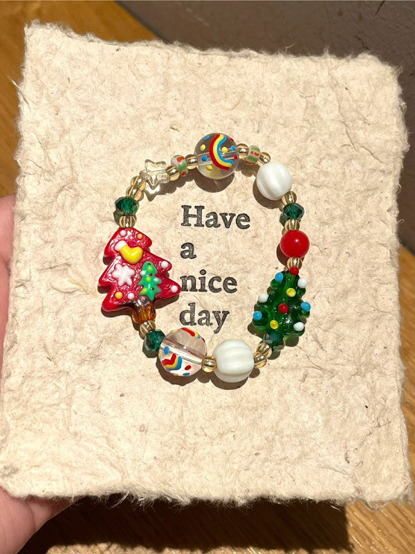 Christmas Beaded Bracelet -- YKIIY CLOTHING