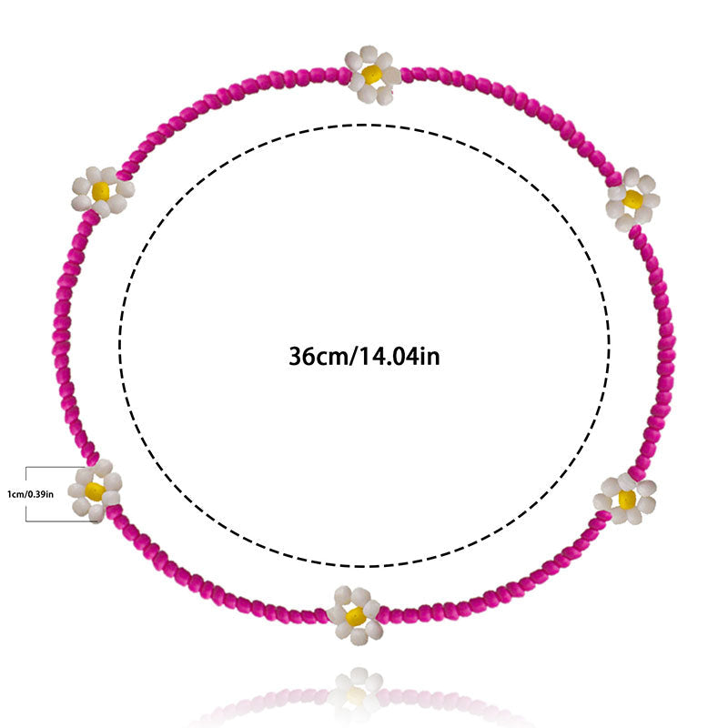Creative Beaded Woven Flower Necklace -- YKIIY CLOTHING