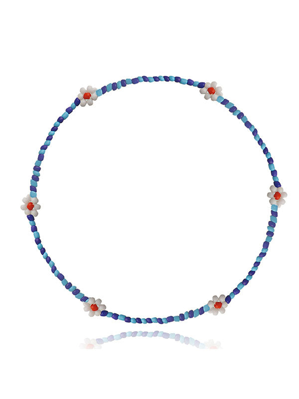 Creative Beaded Woven Flower Necklace -- YKIIY CLOTHING