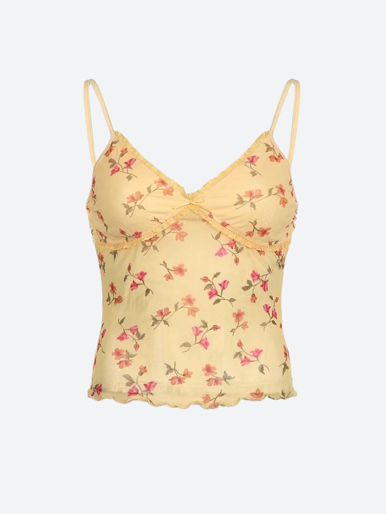 Floral Open Back Mesh Top -- YKIIY CLOTHING
