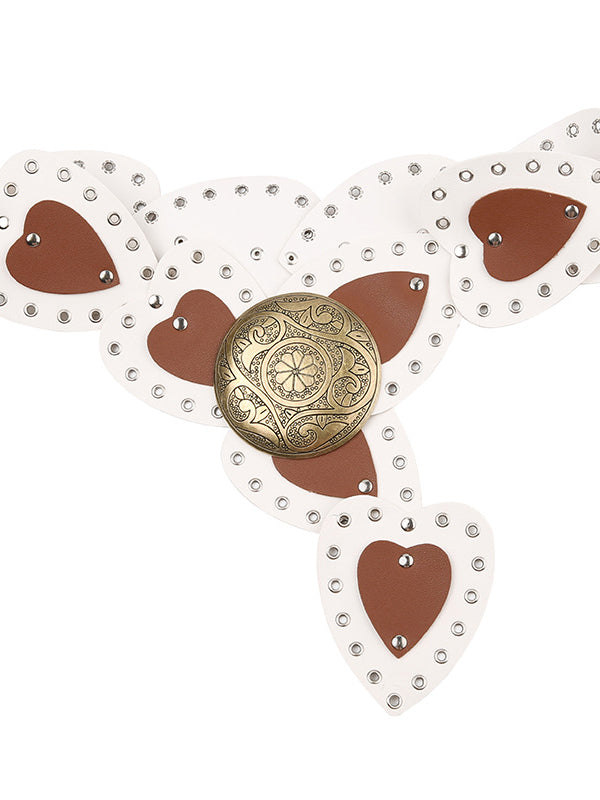 Heart-Shaped Splicing Belt -- YKIIY CLOTHING