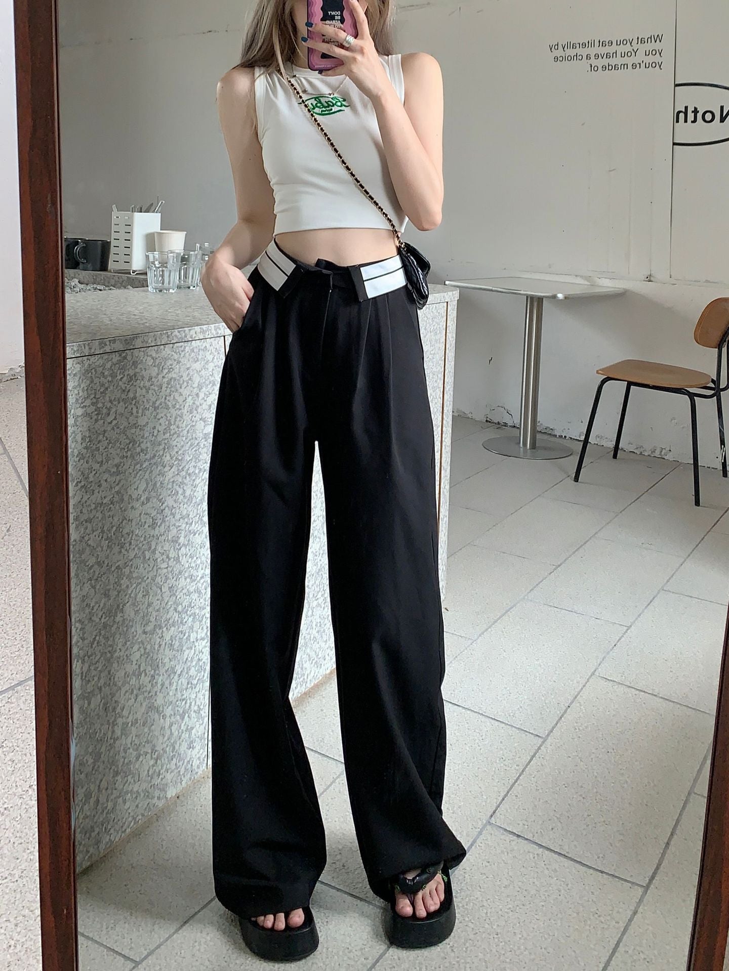 Leisure Day Straight Leg Pants -- YKIIY CLOTHING
