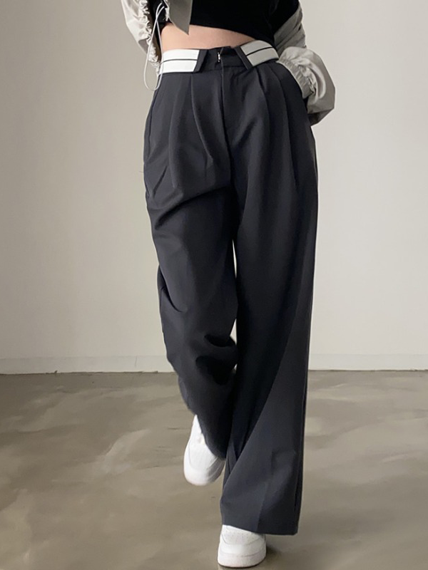 Leisure Day Straight Leg Pants -- YKIIY CLOTHING