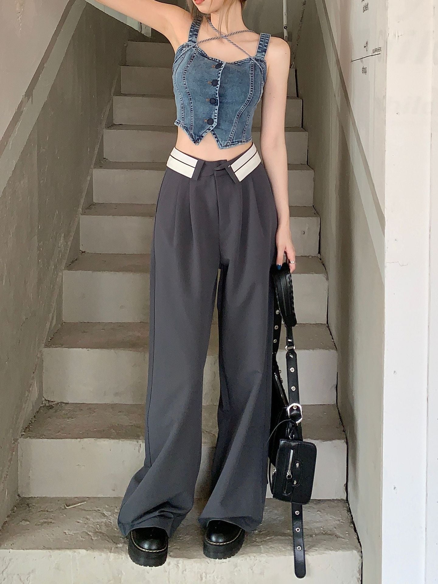 Leisure Day Straight Leg Pants -- YKIIY CLOTHING