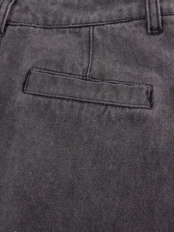 Mermaid Button Bodycon Denim Skirt -- YKIIY CLOTHING