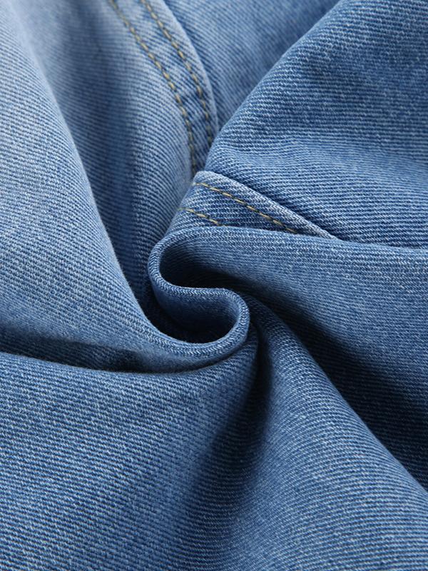 Ripped Banana Jeans Blue Casual Trendy Loose Jeans -- YKIIY CLOTHING