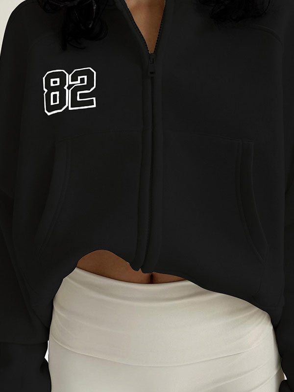 Solid Numbers Kangaroo Pocket Hoodies -- YKIIY CLOTHING