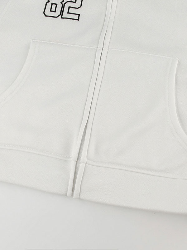 Solid Numbers Kangaroo Pocket Hoodies -- YKIIY CLOTHING