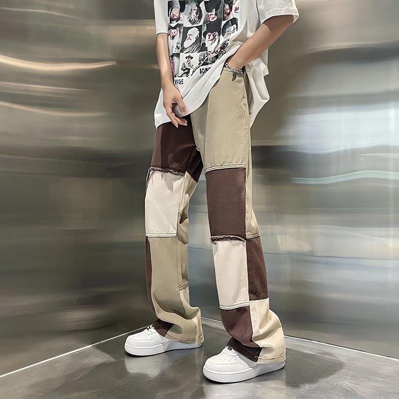 Y2K Patchwork Pants -- YKIIY CLOTHING