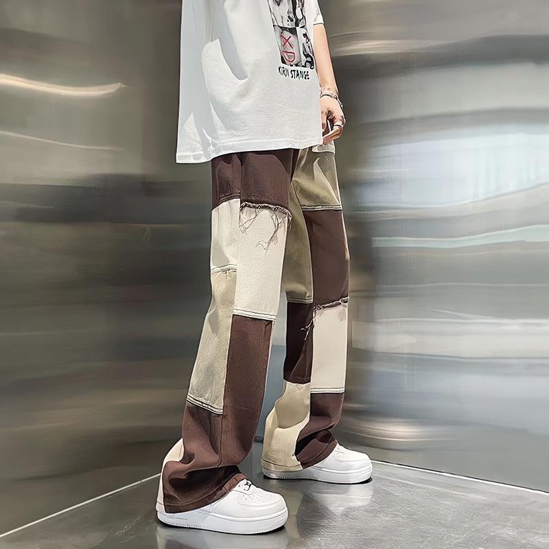 Y2K Patchwork Pants -- YKIIY CLOTHING
