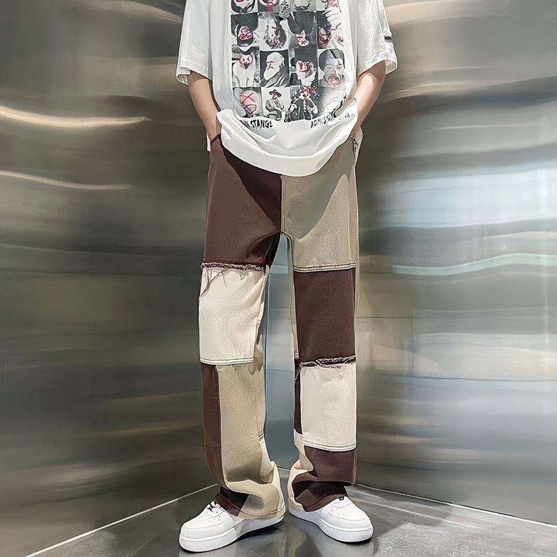 Y2K Patchwork Pants -- YKIIY CLOTHING