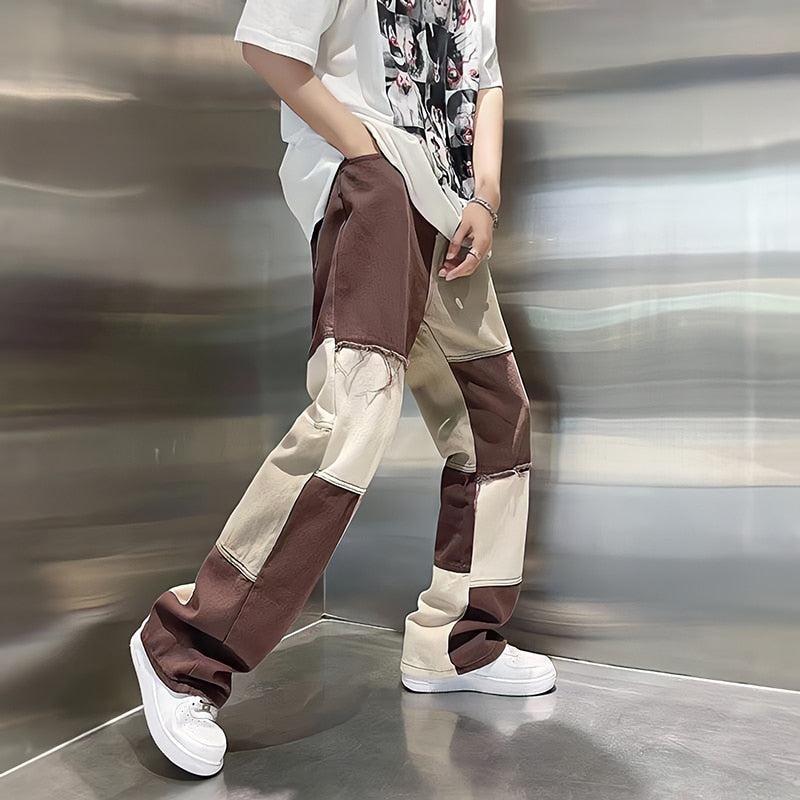 Y2K Patchwork Pants -- YKIIY CLOTHING