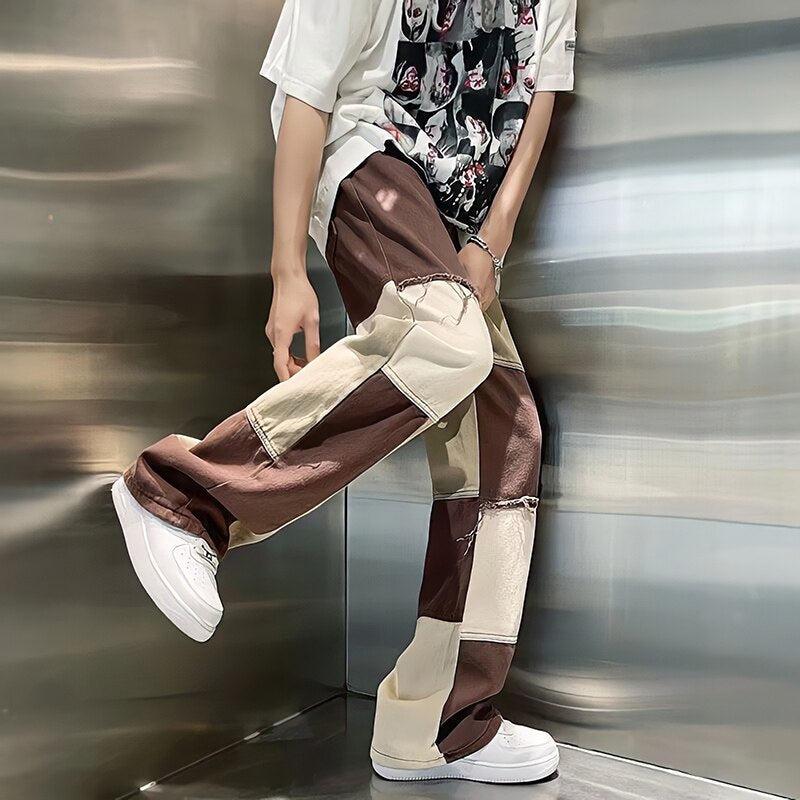 Y2K Patchwork Pants -- YKIIY CLOTHING