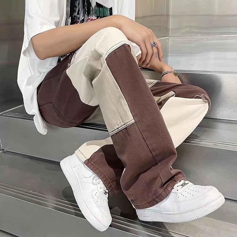 Y2K Patchwork Pants -- YKIIY CLOTHING