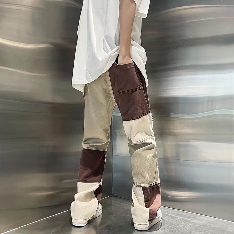Y2K Patchwork Pants -- YKIIY CLOTHING