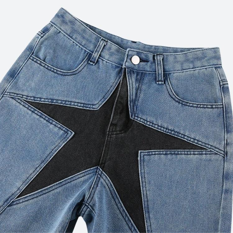 Y2K Star Jean Shorts -- YKIIY CLOTHING