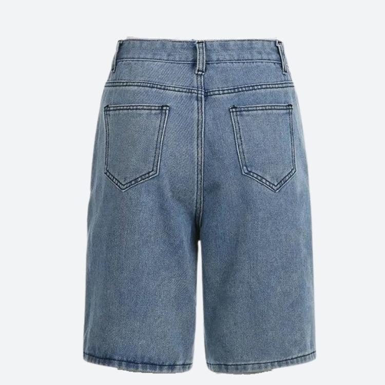 Y2K Star Jean Shorts -- YKIIY CLOTHING