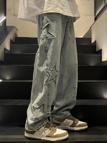 Men's Star Loose Straight Leg Jeans
