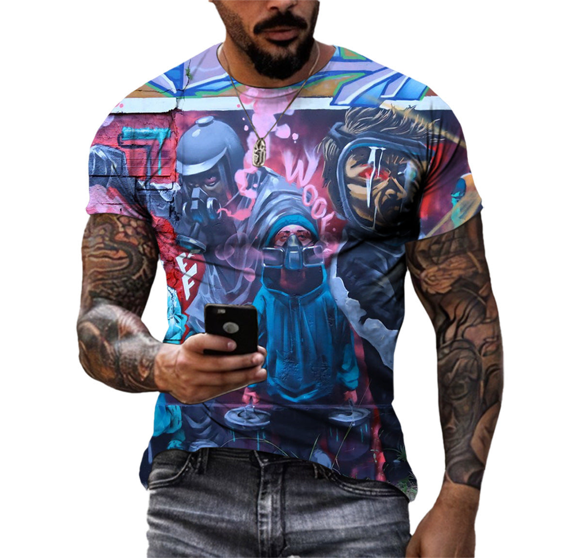 Men’s Y2K Gothic Graphic Vintage Oversized Grunge T-Shirt