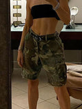 Camouflage Patch Pocket Casaul Shorts -- YKIIY  CLOTHING