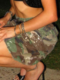 Camouflage Patch Pocket Casaul Shorts -- YKIIY  CLOTHING