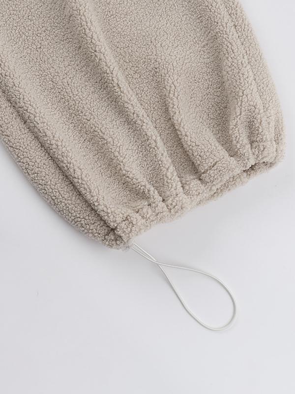 Casual All-match Lambswool Banded Pants -- YKIIY  CLOTHING