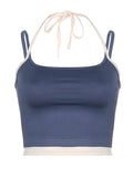 Color Block Spaghetti Strap Camis -- YKIIY  CLOTHING