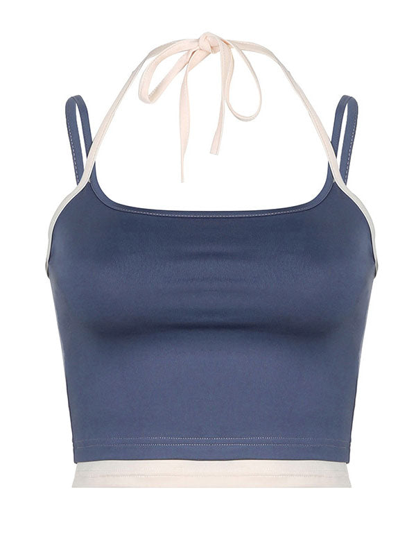 Color Block Spaghetti Strap Camis -- YKIIY  CLOTHING