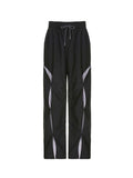 Cool Elastic Waist Color Block Cozy Pants -- YKIIY  CLOTHING