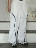 Cool Elastic Waist Color Block Cozy Pants -- YKIIY  CLOTHING