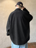 Corduroy Vintage Long Sleeve Shirt Casual Jacket -- YKIIY  CLOTHING