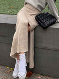 Cozy Side Slit Elastic Waist Mermaid Skirt -- YKIIY  CLOTHING