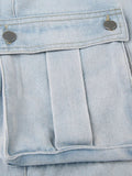 Fashion Straight Patch Pocket Cargo Vintage Jeans -- YKIIY  CLOTHING