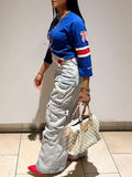 Fashion Straight Patch Pocket Cargo Vintage Jeans -- YKIIY  CLOTHING