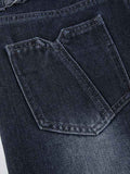 Frayed Trim Wash Gradient Jeans -- YKIIY  CLOTHING