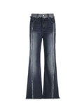 Frayed Trim Wash Gradient Jeans -- YKIIY  CLOTHING