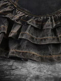 Gradient Cascading Ruffles Zipper Skirt -- YKIIY  CLOTHING