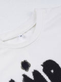 Letter Print Color Block Crop Top -- YKIIY  CLOTHING