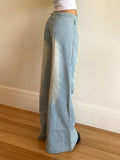 Light Washed Side Zipper Flared Jeans -- YKIIY  CLOTHING