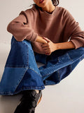 Patchwork Flared Color Block Pants -- YKIIY  CLOTHING