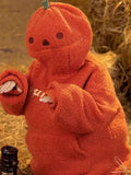 Pumpkin Fleece Funny Long Sleeve Sweatshirt -- YKIIY  CLOTHING