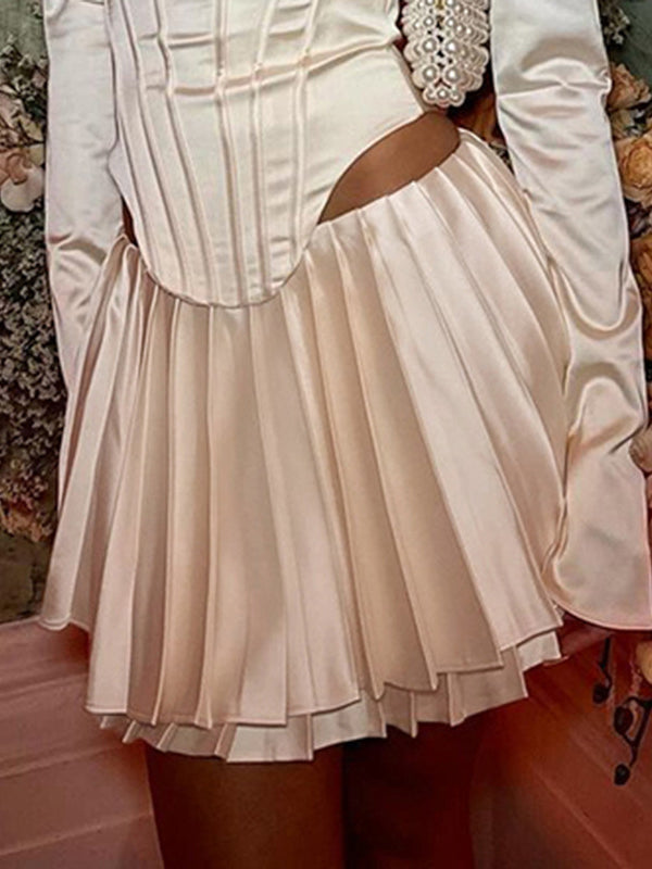 Push Up Ruffled Hem Two Piece Set -- YKIIY  CLOTHING