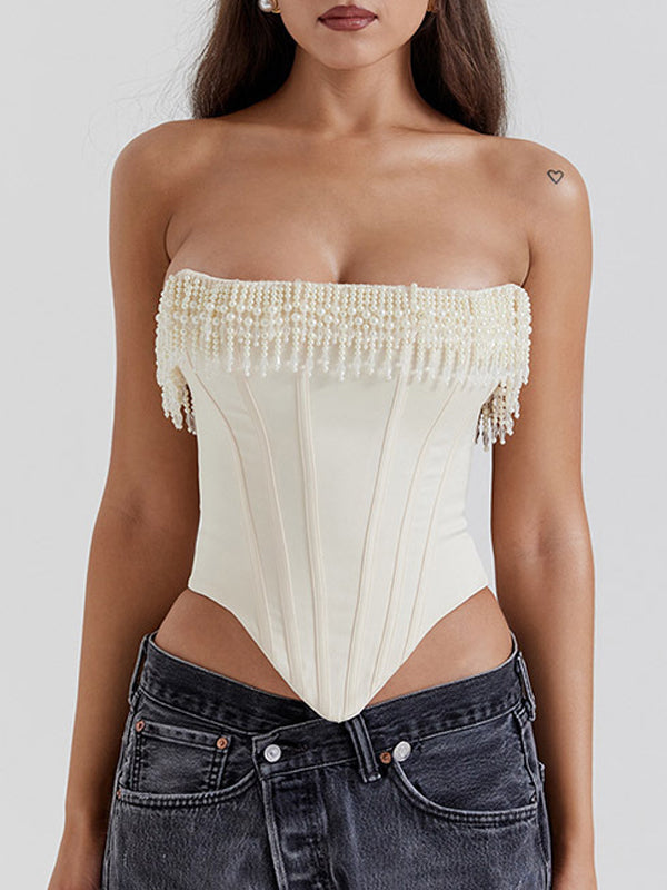 Push Up Ruffled Hem Two Piece Set -- YKIIY  CLOTHING