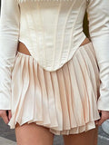 Push Up Ruffled Hem Two Piece Set -- YKIIY  CLOTHING
