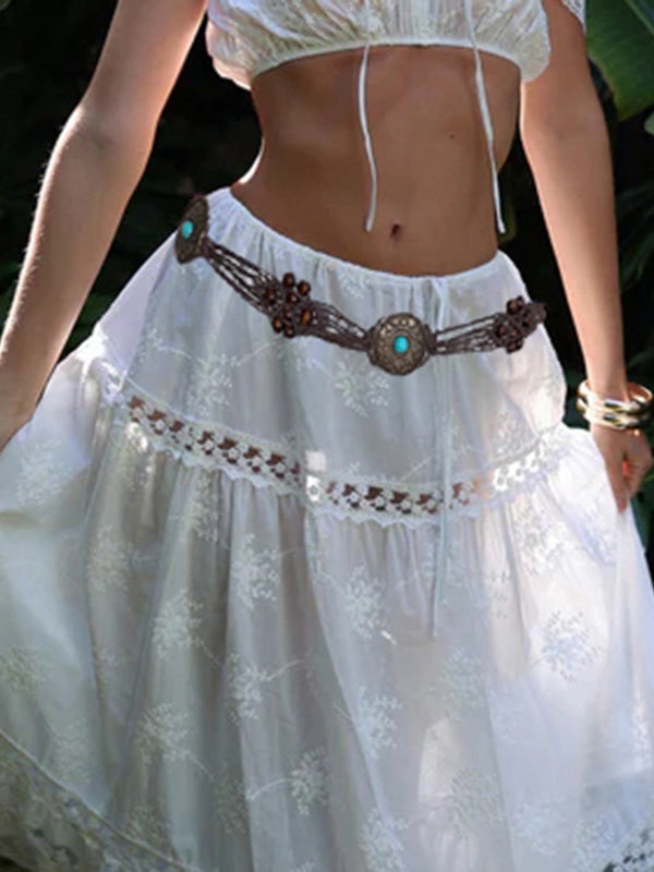 Retro Braided Ring Contrast Belt -- YKIIY  CLOTHING