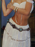 Retro Braided Ring Contrast Belt -- YKIIY  CLOTHING