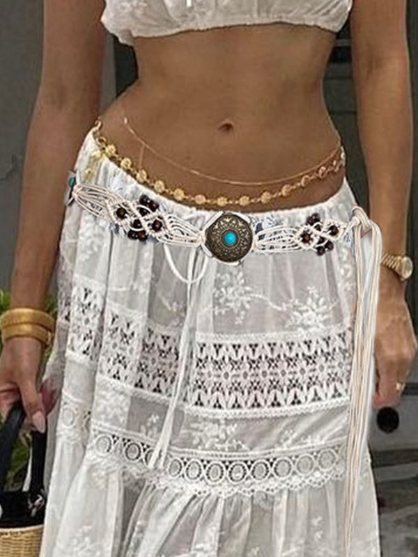 Retro Braided Ring Contrast Belt -- YKIIY  CLOTHING