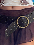 Rivet Metal Buckle Waist Belt -- YKIIY  CLOTHING